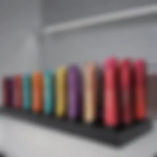 Vibrant L'Oreal Hi Color shades displayed on a shelf