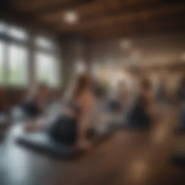 A group of individuals engaged in a Pilates class, demonstrating the community aspect of the practice.