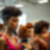 Diverse hairstyles displayed on a stylish mannequin