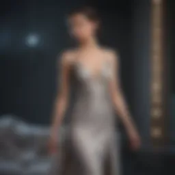 Elegant evening gown in soft fabric