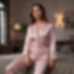 Luxurious loungewear display showcasing Olivia Von Halle's collection