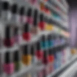Vibrant display of OPI Sparkle Nail Polish shades