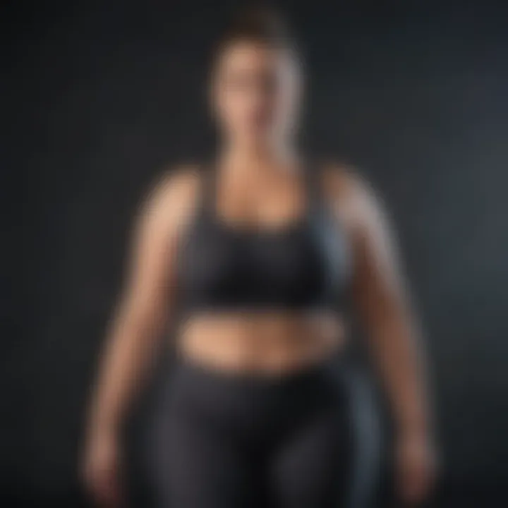 Fashionable plus-size activewear promoting body positivity