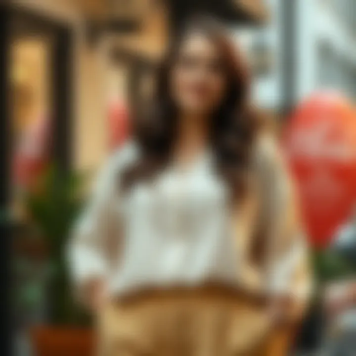 Casual yet chic plus size linen top styled for everyday wear