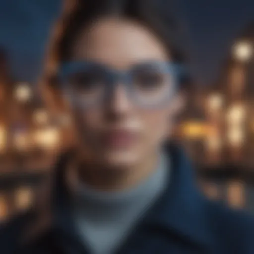 A stylish pair of Quay blue light glasses highlighting their modern design