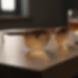 Sleek Ray Ban prescription glasses on a stylish table setting