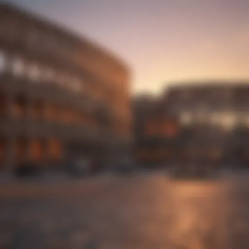 Stunning view of the Colosseum at sunset