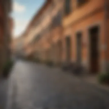 Vibrant streets of Trastevere with colorful buildings