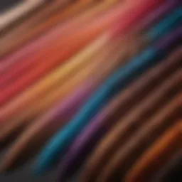 Vibrant semi-permanent hair color swatches