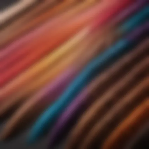 Vibrant semi-permanent hair color swatches