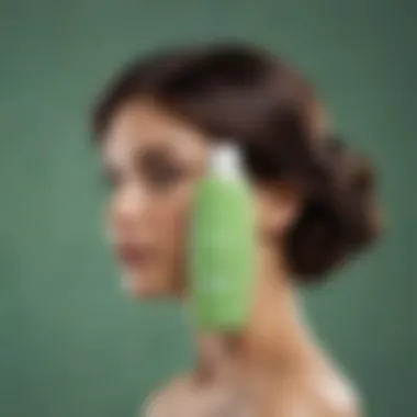 Eco-Friendly Packaging for Sustainable Hair Care Eco-friendly shampoo packaging with a green background