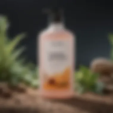 Natural Ingredients in Sulfate-Free Shampoos Sulfate-free shampoo bottle surrounded by natural ingredients