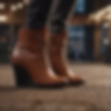 Evening Elegance Featuring Sorel Wedge Boots Sorel wedge boots accessorized for an elegant evening