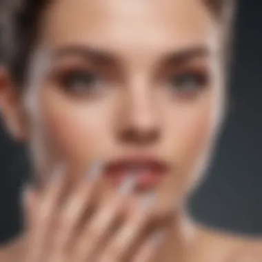 Radiant Finish: Care for Sparkly Gel Nails A beautifully maintained set of sparkly gel nails.