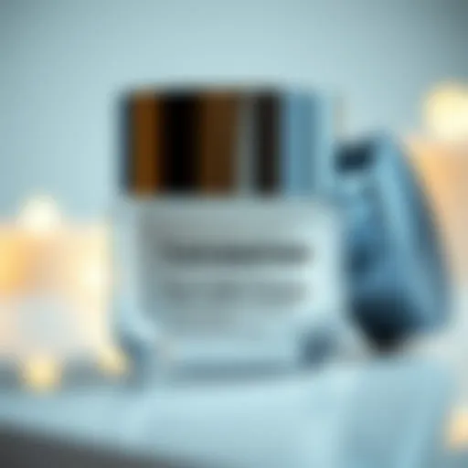 Luxurious Eye Lift Cream Close-up of a jar of temporary eye lift cream with a shimmering effect