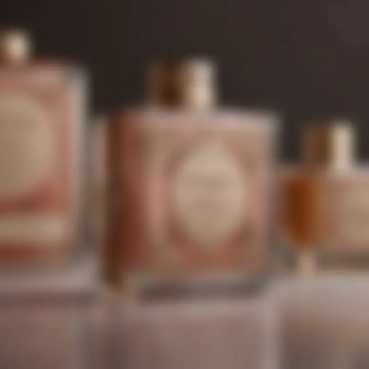 A close-up of vintage-inspired cosmetic packaging