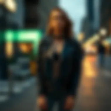 Urban Styling with All Saints Leather Jacket Stylish individual wearing All Saints leather jacket in urban setting