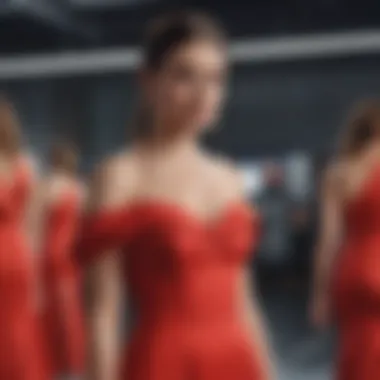 Social media impact on fashion trends featuring red dresses