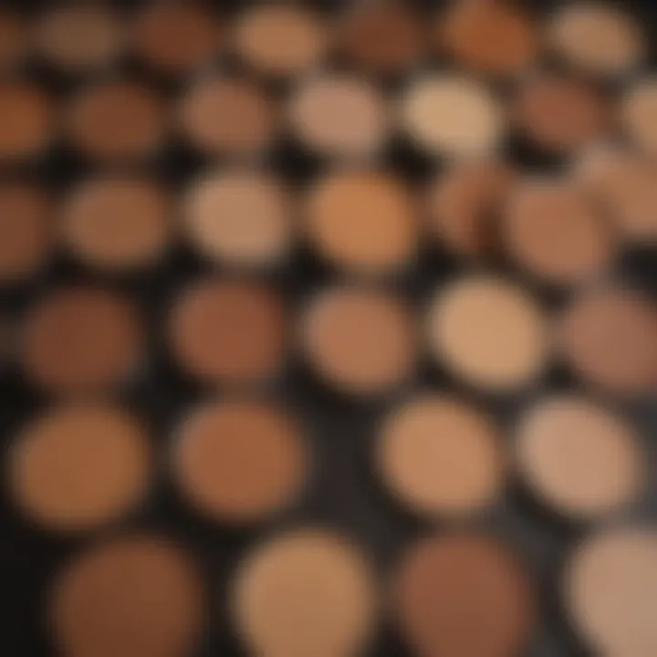 Swatches of different cream bronzers on a smooth surface