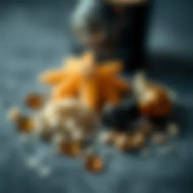 A close-up view of key ingredients in a dark tanning lotion