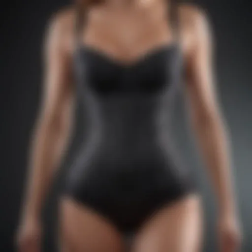 Elegant design of a double compression waist trainer showcasing its curvature.