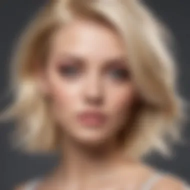 An artistic representation of blonde hair paired with soft pastel colors for a trendy effect