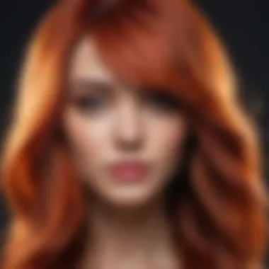 Close-up of vibrant hair color transformation showcasing stylist's skill.