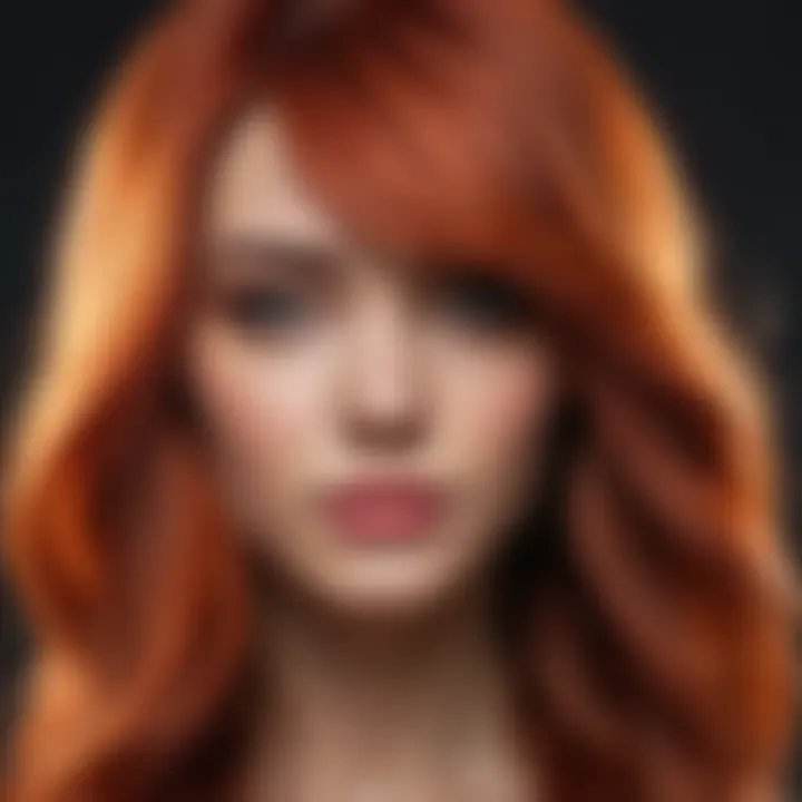 Close-up of vibrant hair color transformation showcasing stylist's skill.