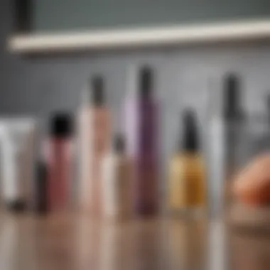 Selection of skincare products for post-shaving care