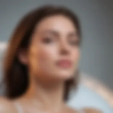 Close-up of a person enjoying LED light therapy