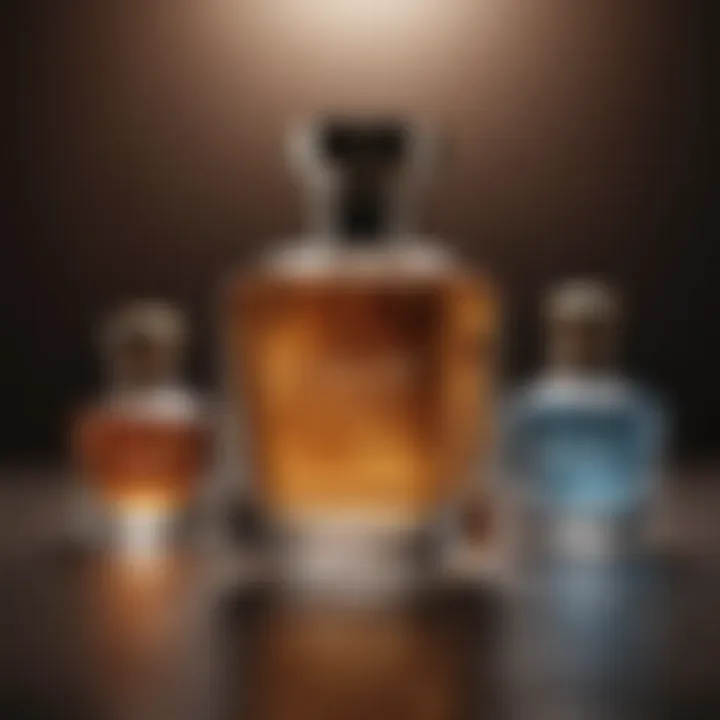 Collection of perfumes with diverse fragrance families