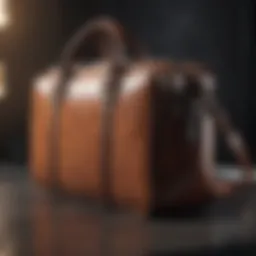 Elegant leather laptop bag showcasing sophistication