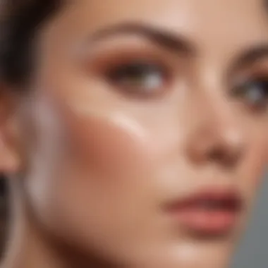 A beauty expert applying concealer using an innovative technique.