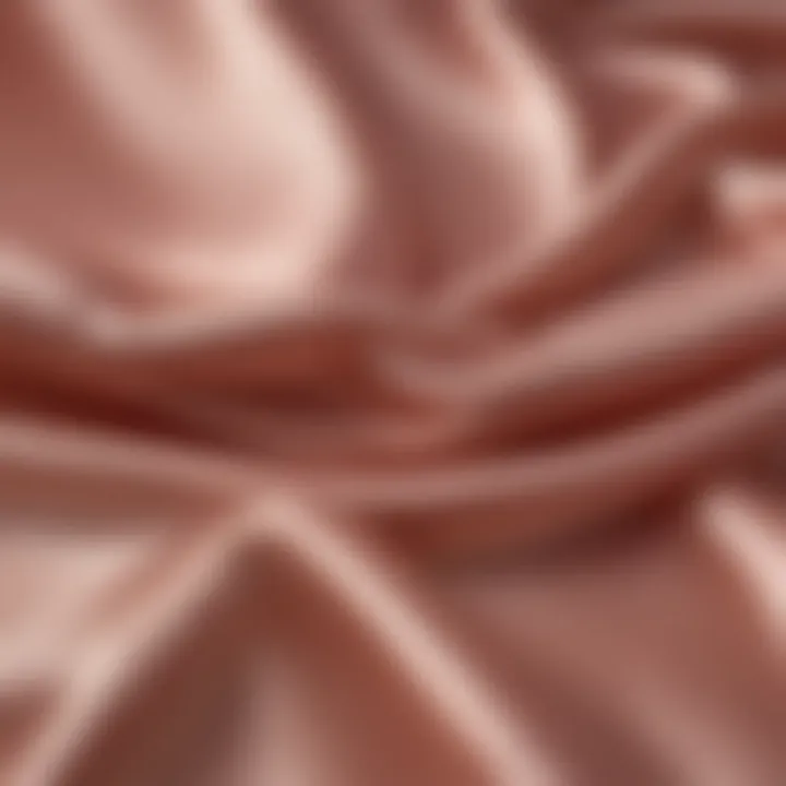 Close-up of silk fabric showcasing its delicate texture and sheen