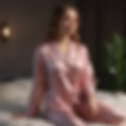 Charming pajama set with floral patterns