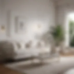 Elegant white knit lounge set displayed in a serene living space