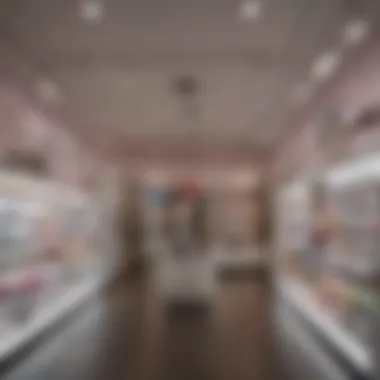 Aesthetic interior of a Korean cosmetic store