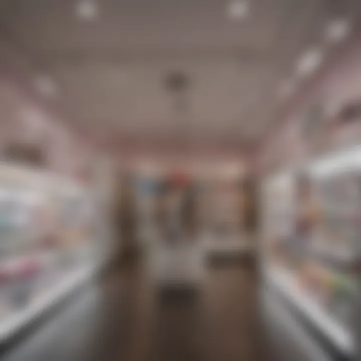 Aesthetic interior of a Korean cosmetic store