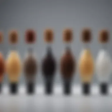 Different types of hair diffusers displayed side by side for comparison.