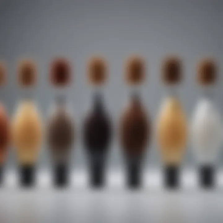 Different types of hair diffusers displayed side by side for comparison.