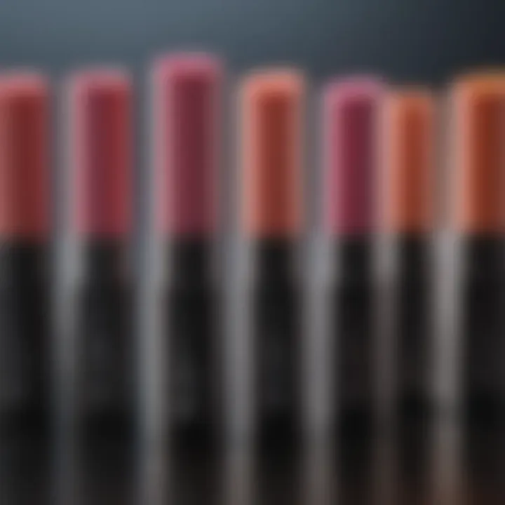 Tinted chapsticks showcasing different colors