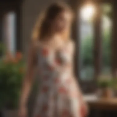 Playful sundress adorned with floral patterns