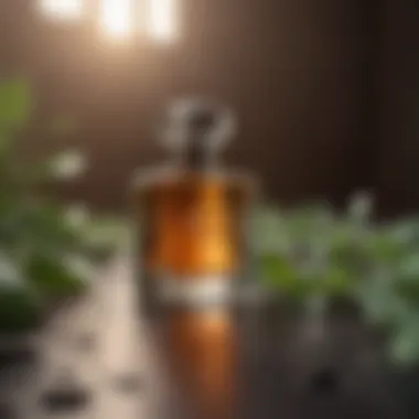 Sustainable Practices in Niche Perfume Creation A serene scene reflecting sustainability in perfume production with eco-friendly materials.