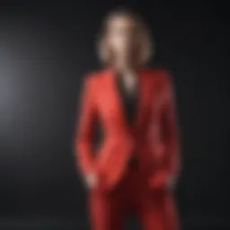 Elegant blazer paired with tailored trousers