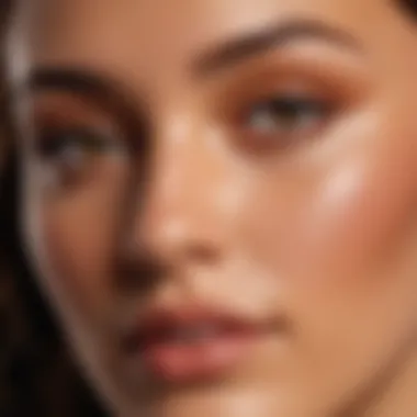 Close-up of a perfectly tanned skin, highlighting the natural glow