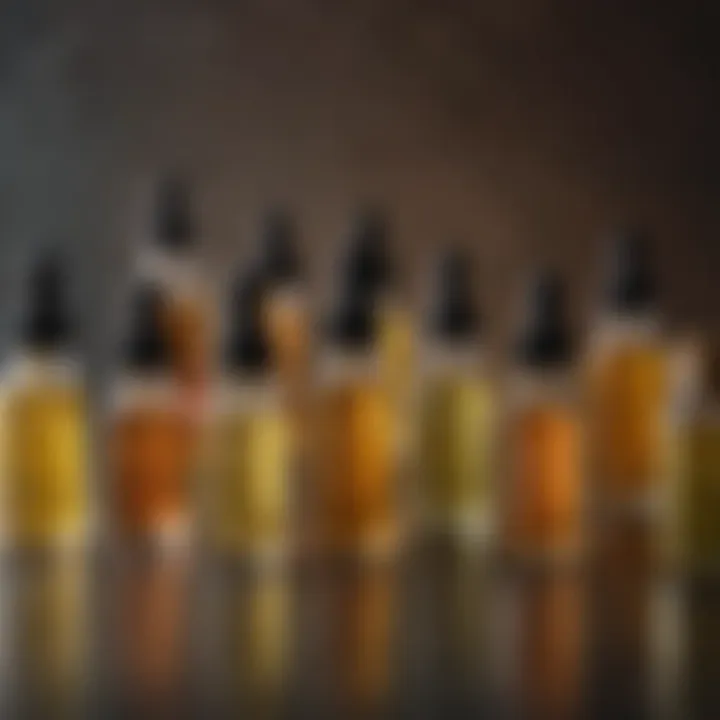 A collection of various unscented face oils displayed elegantly.