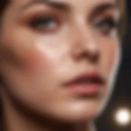 Close-up of skin with Nair application