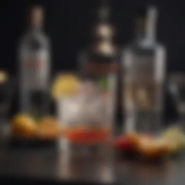 Sophisticated Vodka Cocktail Presentation Elegant vodka cocktail with garnishes