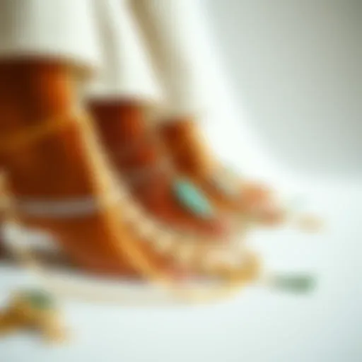 An elegant display of diverse ankle chains showcasing intricate designs.