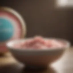 Close-up of collagen powder in a beautiful bowl with natural light